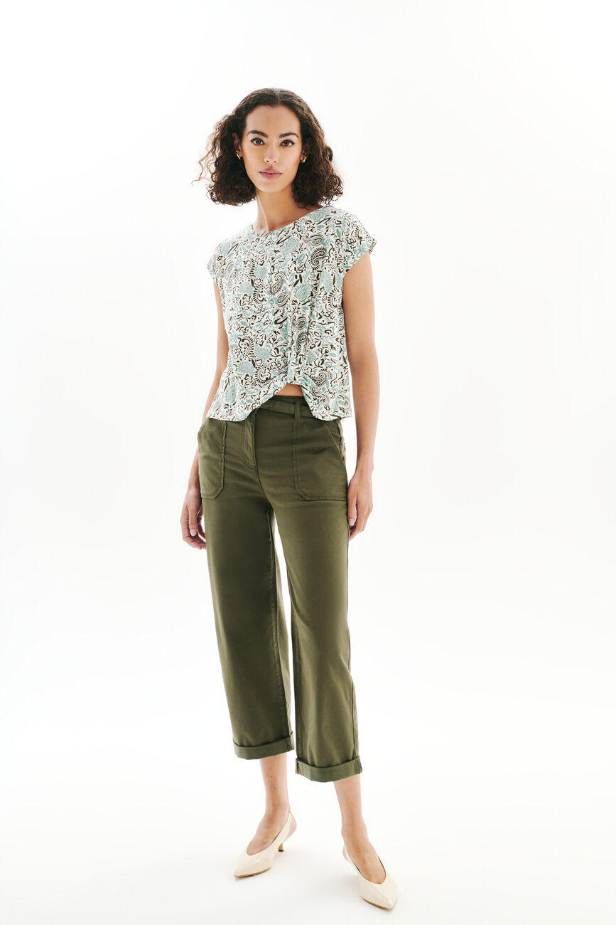 Maglietta Timi1 verde cachi donna