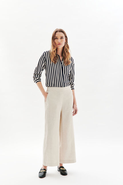Pantalon pandi 100% lin sable femme
