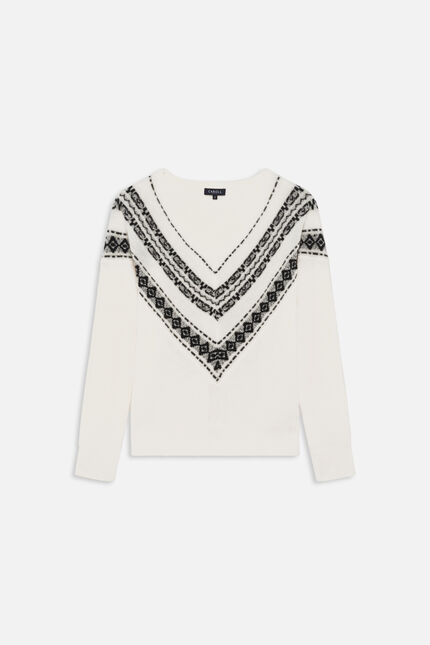 Maglione msteven ecru donna