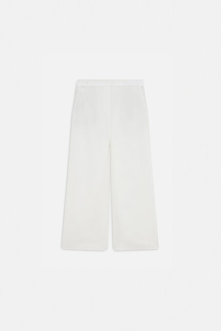 Pantalon pandi 100% lin blanc femme