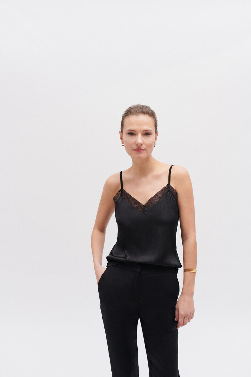 canotta clea nero donna