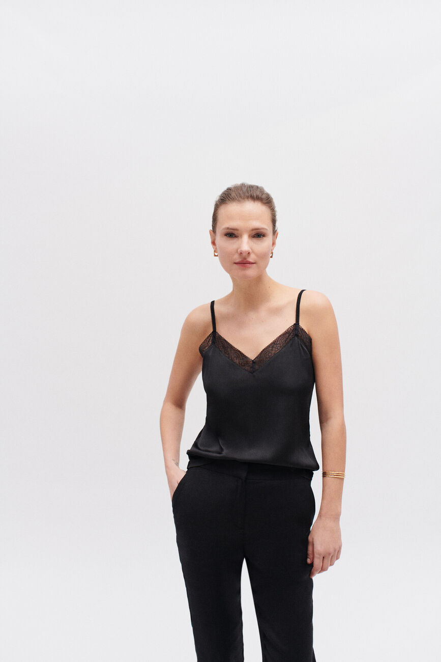 canotta clea nero donna