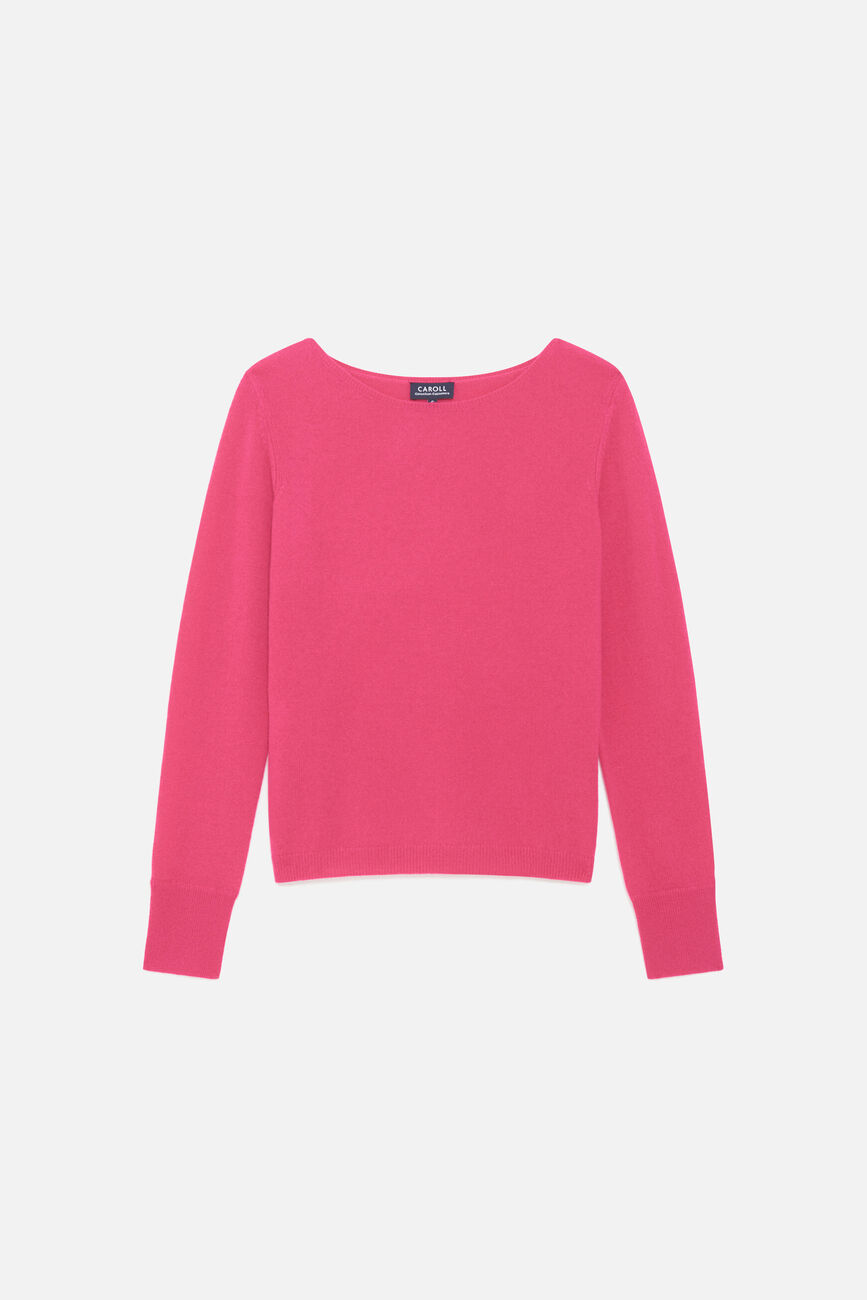 Pull mzoan 100% cachemire rose femme