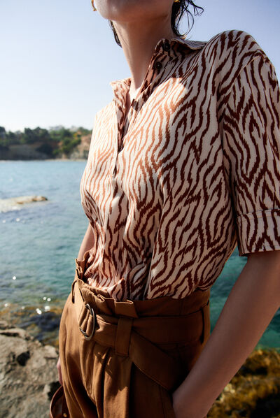 Tshirt matilde marron fonce femme