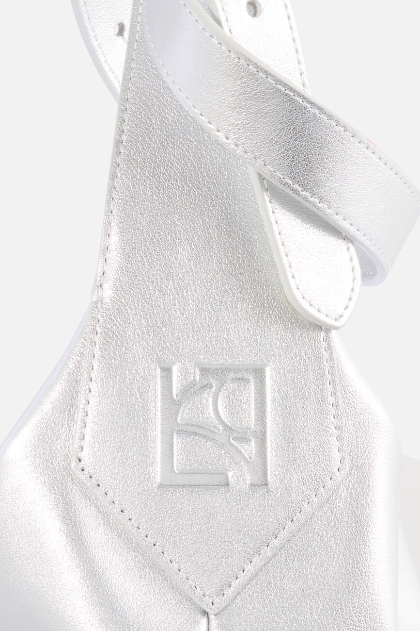 Sac soane2 en cuir naturel gris argent femme
