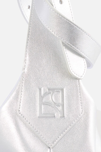 Bolso soane2 en cuir naturel gris plata mujer
