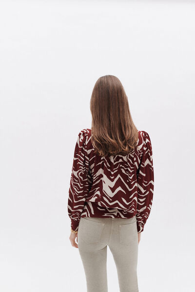 Chemisier chelene bordeaux femme