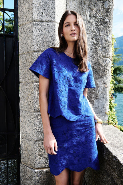 Blouse Calvie bleu roi femme