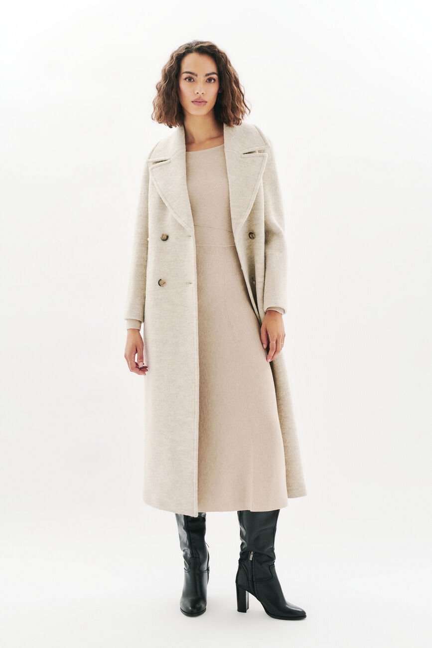 Gabanone2 coat 100% wool ecru woman
