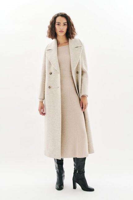 Gabanone2 coat 100% wool ecru woman