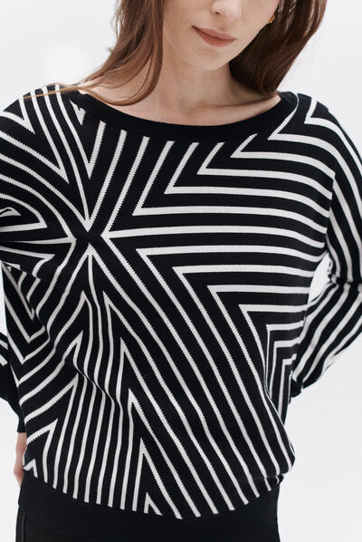 Pull malone noir femme