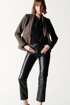Parmy leather trousers black woman
