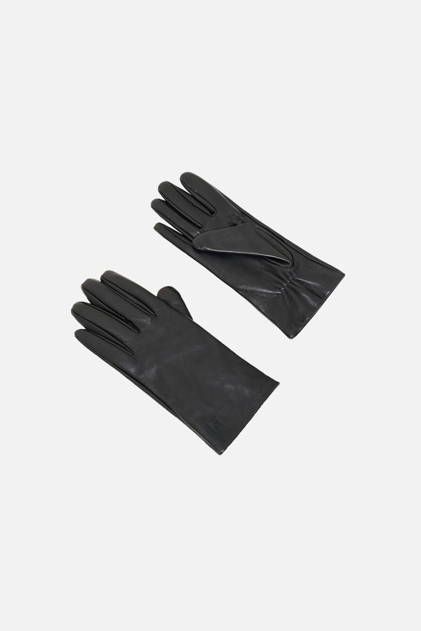 Nora natural leather gloves black woman