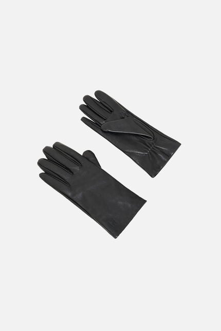 Nora natural leather gloves black woman