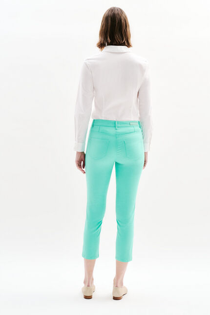 Pantalón pirata mason verde menta mujer