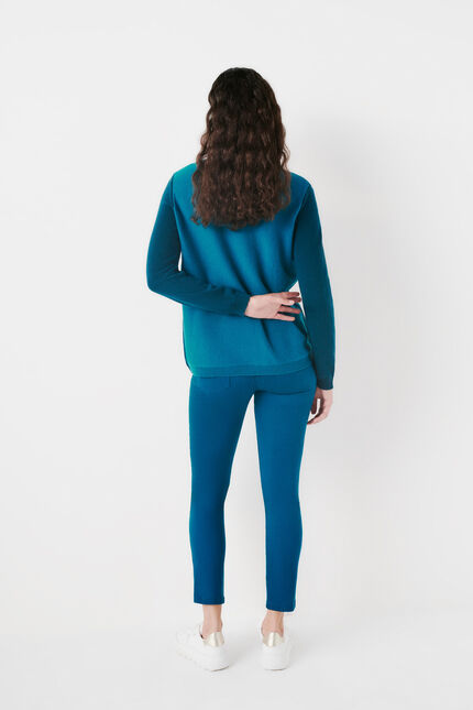 trui mamelie 100% kasjmier blauw turquoise vrouw