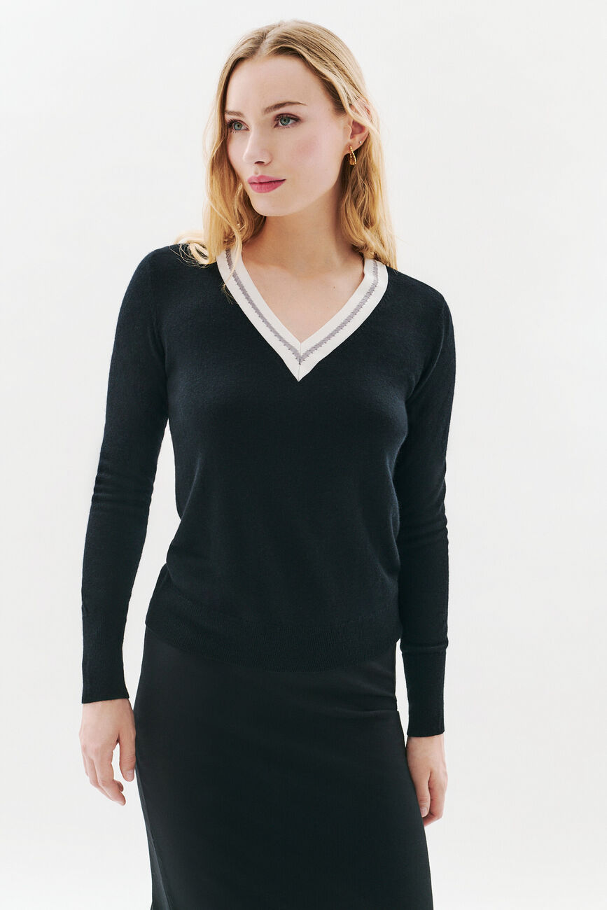 Pull manuela noir femme