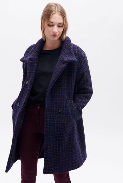 Manteau auberive gris fonce femme