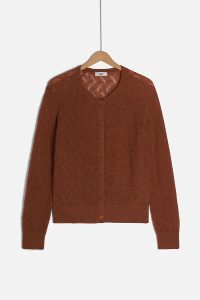 gilet micha marron cognac femme