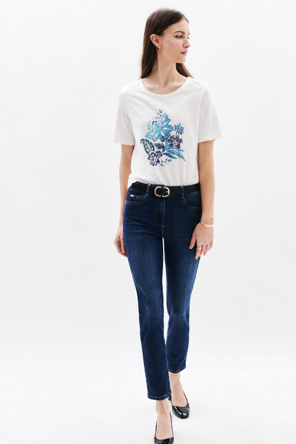 T-shirt Tjose bleu electrique femme