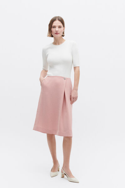 jupe rania vieux rose femme