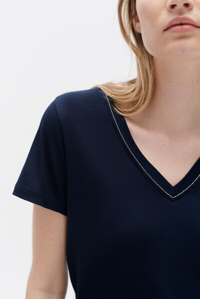 t-shirt taylor bleu marine femme
