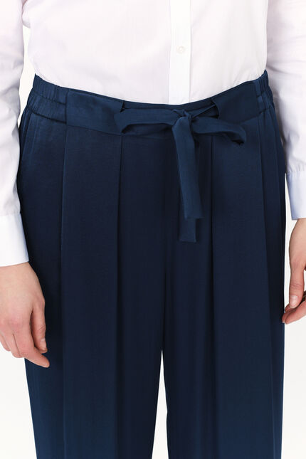 Pantalon piano bleu petrole femme