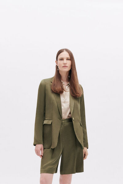 Blazer vceleste vert olive femme