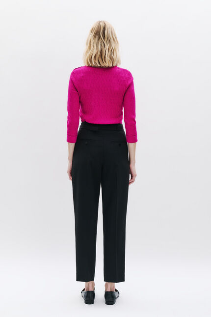 Pantalon Pompon noir femme