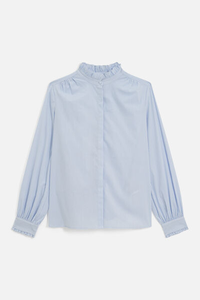 Camisa cantoine denim stone mulher