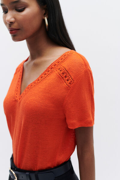 t-shirt lolita orange femme