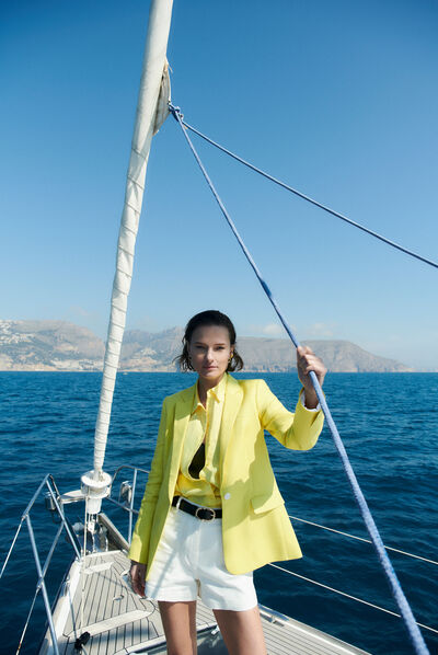Giacca vcelesta giallo donna