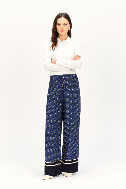 Pantalon pimeo bleu turquoise femme