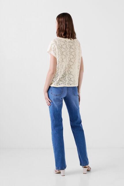 Camiseta tnoe marfim mulher