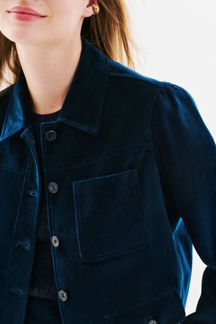 Vminatavelours jacket navy blue woman