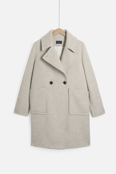 Manteau hector ivoire femme