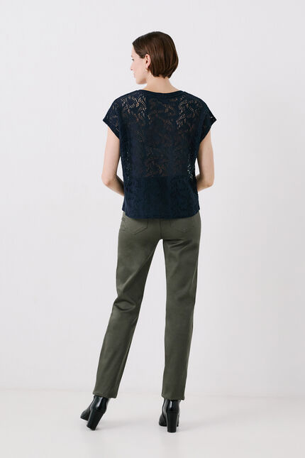 T-shirt tnoe bleu marine femme