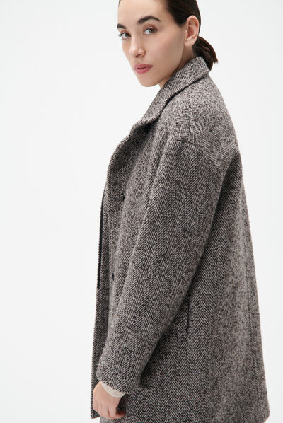 Jas Gathieu taupe vrouw