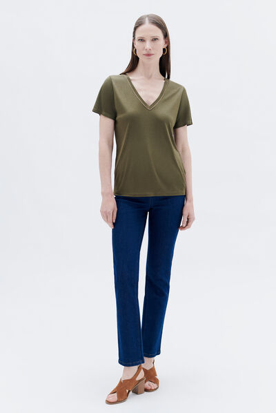 t-shirt taylor vert olive femme