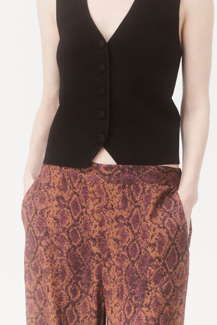 Pantalón Pandi Long marrón cognac mujer