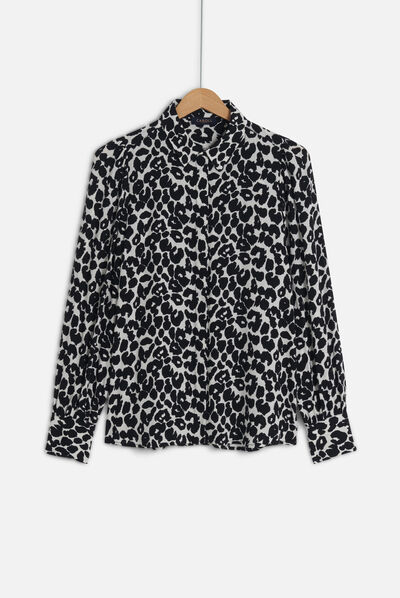 Camisa Heloise negro mujer