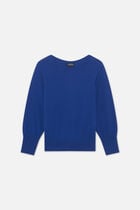 100% cashmere mchelsea sweater electric blue woman