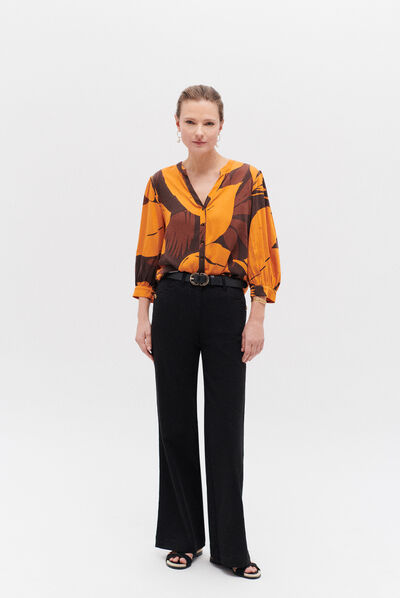 Camisa Irina marrón oscuro mujer