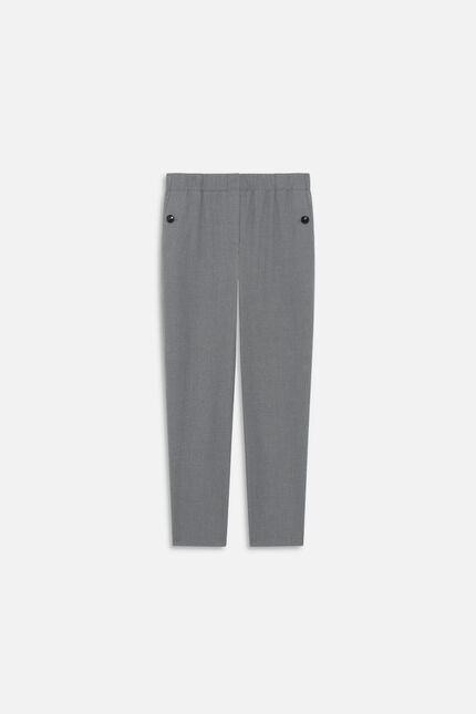 Pantalon prestance gris femme