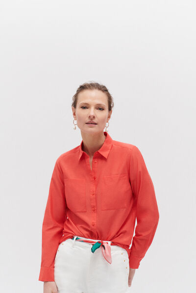 Camisa Eden rojo mujer