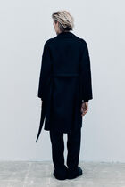 geant 100% wool coat black woman