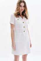 Laure 100% linen dress white woman