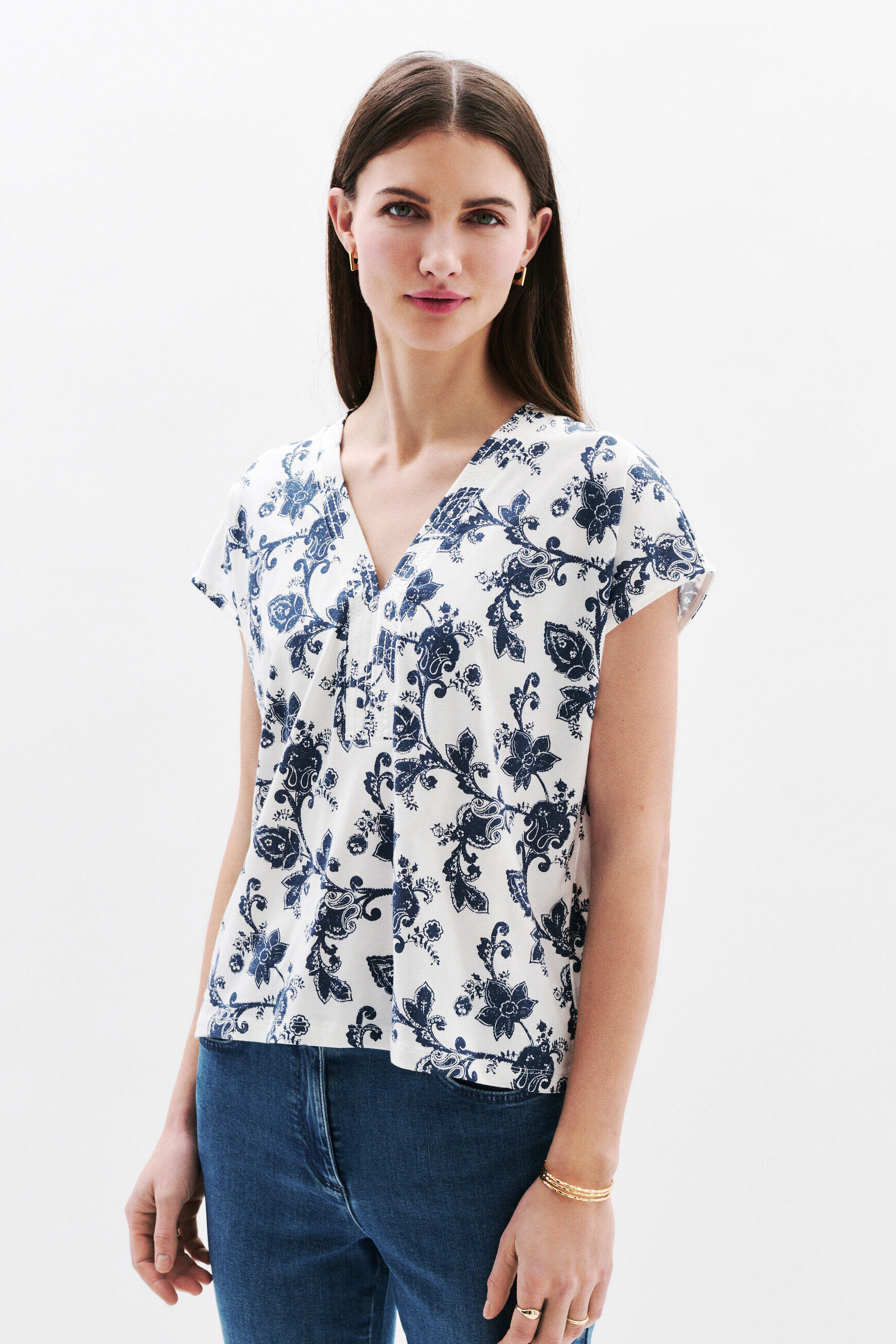 T-shirt Tikat ecru femme
