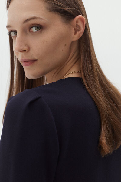robe carmine bleu marine femme