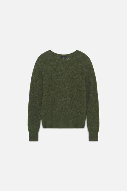 Maglione mgordon Made in Italy verde chiaro donna